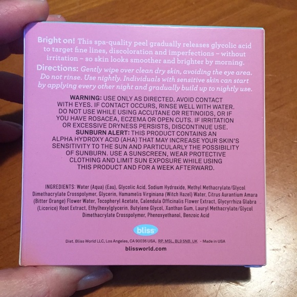 Bliss That’s Incredi-peel Glycolic Pads - Picture 6 of 11